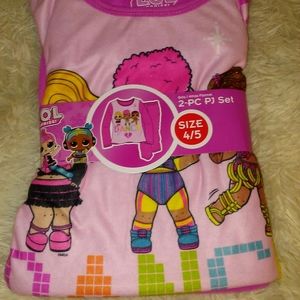 L.O.L Surprise! 2pc Pink Long Sleeve Printed Top and Matching Pants Pajama Set